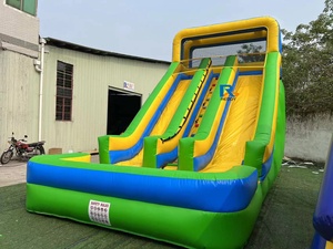 Bán buôn Inflatable SLIDES thương mại Nhà bị trả lại với trượt nhà bị trả lại trượt nước kết hợp - Product Image 3