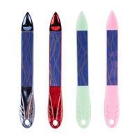 Lime à ongles pointue colorée Ironass Nail Glass Logo personnalisé Sac d'opp écologique Double Nano Glass File