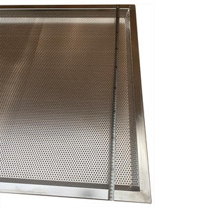 Metal de calidad alimentaria, aluminio, acero inoxidable, pan, panadería, malla, <span class=keywords><strong>horno</strong></span> perforado, secado, bandeja de deshidratación, tamaño completo, <span class=keywords><strong>60x40</strong></span> - Product Image 5