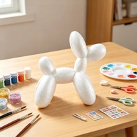 Chien ballon en mousse EPS blanc vierge en polystyrène, jouet DIY pour artisanat fait main, plusieurs tailles, assemblage artistique