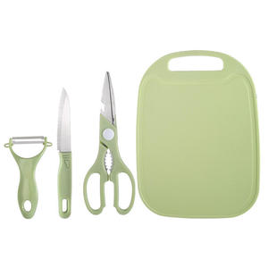 Khuyến mại Quà Tặng 4 cái nhựa thớt thiết lập với gọt dao, Peeler và kéo - Product Image 1