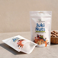 Op maat gemaakte printbare food grade granola plastic ziplock zakken met hersluitbare sluiting voor noten, cashewnoten en andere voedingsmiddelen, staande pouch verpakking met transparant of mat venster, Doypack zak