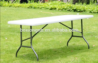 Table pliante rectangulaire portable de haute qualité en plastique soufflé de 8 pieds pour fête en plein air pique-nique