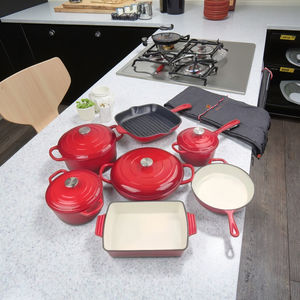 סגנון מודרני אמייל, כלי בישול ברזל יצוק דגימות חופשיות במפעל דוגמיות כוללות תנורי תחתית שטוח לבישול - Product Image 5