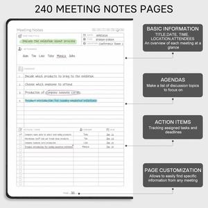 Impresión de Libros Personalizados, Diario de Tapa Dura de Cuero A5, Encuadernado con Hilo, 80 GSM, Agenda Personalizable, Cuaderno de Reuniones, Regalo - Product Image 3