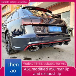 Accessori Posteriori Stile <span class=keywords><strong>RS6</strong></span> Completamente Neri per <span class=keywords><strong>Audi</strong></span> A6L Modelli 16-18, Versioni Standard/Sport - Product Image 3