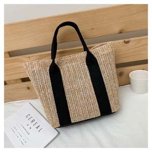 Straw Tote Bag <b>Purses</b> for Women Straw Beach Bag Women Summer Handwoven Tote Bags Shoulder Handbags - Product Image 3