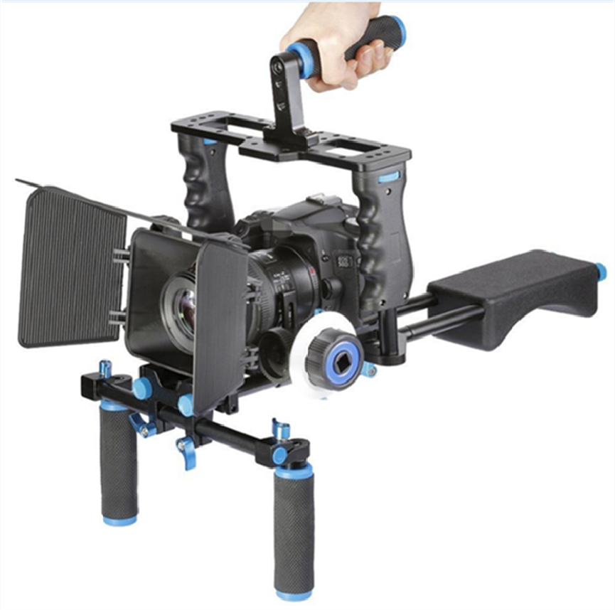 Dual Grip DSLR Camera Rig Kit - Video Support Cage for Canon Dual Grip DSLR Camera Rig Kit - Video Support Cage for Canon