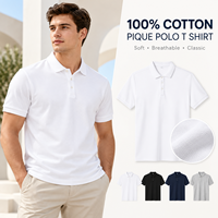 Pabrik Produsen Pakaian Kaos Polo Pria Lengan Pendek Bahan Katun Pique 100% Lembut dan Bernapas untuk Golf dengan Logo Bordir Kustom