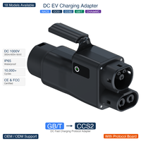 Adaptateur de charge EV GB/T vers CCS2 400A IP65, Adaptateur GBT vers CCS2, Carte de protocole Chine vers Type 2 IEC, Chargeur rapide DC