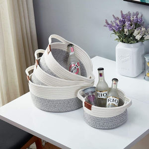 <span class=keywords><strong>Panier</strong></span> à linge décoratif <span class=keywords><strong>xxl</strong></span> de très grande taille, pour le rangement des jouets de bébé et du <span class=keywords><strong>chien</strong></span>, corbeille en corde de coton tissée avec poignée, nouveauté - Product Image 4