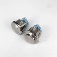Interrupteur à bouton-poussoir verrouillable anti-vandalisme en acier inoxydable CMP 25 mm SPST/DPDT, étanche IP65, 250 V AC/DC 5 A
