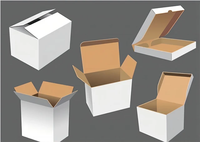 Boîte à surprise en carton ondulé robuste personnalisée avec gaufrage, design pliable recyclable pour emballage cadeau