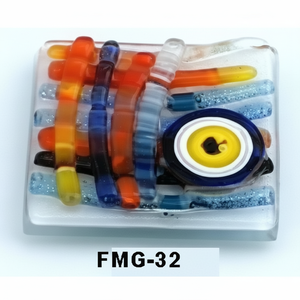 5X5 cm Glass Evil Eyes Magnet Herramienta de torneado única Producto - Product Image 1
