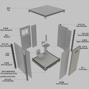 Conteneur de <span class=keywords><strong>toilettes</strong></span> mobile et portable, nettoyable, pour événements extérieurs publics, avec urinoir, de différentes tailles, aux normes occidentales, pour un transport compact - Product Image 6