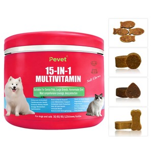 Integratori Multivitaminici per Cani e Gatti Anziani, Supporto Immunitario, Salute di Pelle e Pelo, Senza Cereali, 15 in 1 - Product Image 5