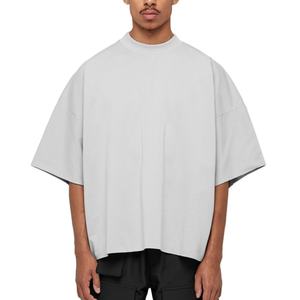 Camiseta TOPSHOW, Fabricante de Camisetas, Camiseta Corta con Hombros Caídos para Hombre, Camiseta Ancha de Algodón Grueso Personalizada, Camiseta Extra Grande Lisa - Product Image 1