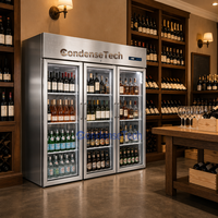 Vitrine Réfrigérée Commerciale Monotempérature 730L pour Boissons, Refroidissement par Air, Modèle Vertical