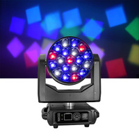 19x15W LED 4-in-1 Big Bee Eye Moving Head Light mit Moving+Wash+Zoom+Gobo+Rotation, schwarzes Metallgehäuse, 32-Bit 0-100% lineare Dimmung