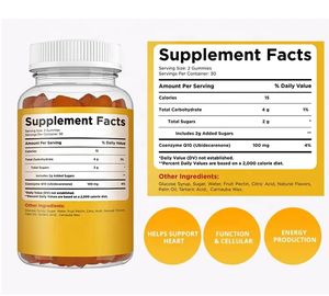 Produk Drop Shipping Permen Kunyah <span class=keywords><strong>Coq10</strong></span> Koenzim Q10 Ubiquinol Permen Kunyah <span class=keywords><strong>CoQ10</strong></span> untuk Kesehatan Jantung dan Energi - Product Image 2