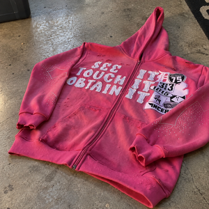 Sudaderas con Capucha Personalizadas para Hombre, Bordadas con Pedrería, Holgadas, con Parches Bordados, Estilo Y2K, Sudadera de Trabajo de Gran Peso - Product Image 1