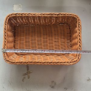 A1744 mây hình chữ nhật Bánh mì lưu trữ Giỏ nhựa dệt nhà bếp sử dụng thực phẩm lưu trữ giỏ - Product Image 6