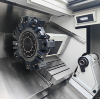 Tour CNC à banc incliné, nouveau centre de tournage robuste, mini-tour à métaux 12 axes 4 broches pour commande numérique
