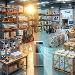 Agente de Envío DDP China-Europa, Aire Acondicionado Portátil de 12000 BTU, Aire Acondicionado Vertical, Entrega Rápida + <span class=keywords><strong>Seguro</strong></span> de Envío Exprés, Soporte 24/7 - Product Image 4