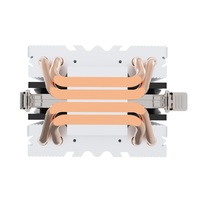Radiateur CPU en cuivre à 4 tubes TPD 110W avec ailettes en aluminium estampées PWM pour carte de circuit imprimé, industrie domestique, ordinateur de bureau