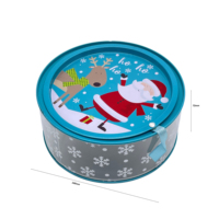 Boîtes rondes en métal PVC pour emballages de bonbons et de biscuits de qualité alimentaire, couvercle transparent, boîte à thé rectangulaire
