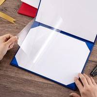 Personnalisé A4 Pu Couverture En Cuir Carton Papier Velours Défilement Degré Diplôme Mariage Certificat Dossier Titulaire pour L'obtention Du Diplôme
