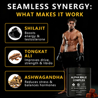 Gummies Alpha Male Complex pour Homme : Immunité Renforcée, Shilajit Pur, Mousse de Mer, Ashwagandha, Miel de Manuka – Direct Usine