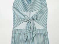 Combinaison rayée décontractée et élégante pour femme, nouvelle collection 2026, style rétro chic sans manches.