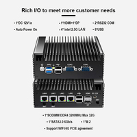 PC Industrial Integrado Sin Ventilador N150 N100, 4 LAN, 6 USB, 2COM, DP, HDMI, Pantalla, Sistema Windows Linux para Automatización Industrial Yankong