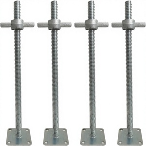 Étais de coffrage réglables en acier avec grande écrou de serrage et plaque de base pour projets de construction contemporains - Product Image 1