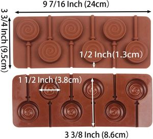 Molde de silicona DIY para piruletas, donas y chocolate, para caramelos duros, con bases giratorias desechables para glaseado - Product Image 2