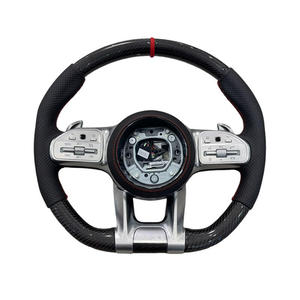 Volante in Fibra di Carbonio per Mercedes Benz Classe <span class=keywords><strong>C</strong></span> C200 C250 C300 <span class=keywords><strong>AMG</strong></span> W203 W204 W205 W211 S205 A45s 2012 2015 2016 2017 2018 - Product Image 5