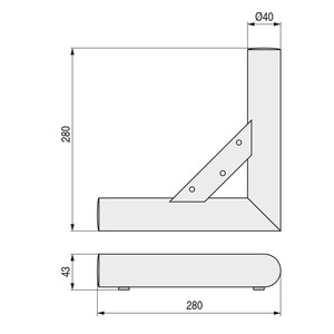 โลหะเพาแวนด้า 40 280x280 h40 โครเมียม - Product Image 2