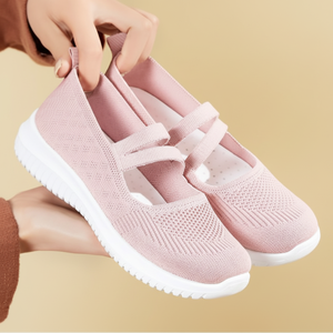 2025 scarpe di tela alla moda da donna in maglia Air Fly di grandi dimensioni con imbottitura di scarpe Casual da mamma - Product Image 1