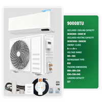 Pompe à chaleur 9000 BTU avec contrôle Wifi, classe énergétique A++, réfrigérant R32 écologique, faible niveau sonore, climatiseur split