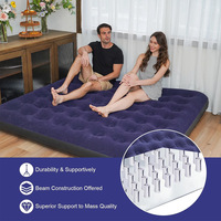 Lit d'appoint gonflable pliable et léger 2-en-1 avec pompe intégrée, résistant aux fuites et à l'eau, idéal pour salon et salle à manger