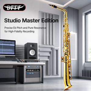 <span class=keywords><strong>Saxophone</strong></span> <span class=keywords><strong>alto</strong></span> <span class=keywords><strong>droit</strong></span> de haute qualité en Mi bémol, avec notes de la Bb basse à la F haute #   Clé professionnelle en laiton pour performance de groupe d'étudiants - Product Image 2
