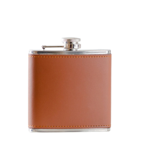 Petaca de acero inoxidable de 12 oz con logotipo personalizado, Petaca de cuero, Petaca a prueba de fugas para España Luksusowa Zubrowka Antiquary - Product Image 1