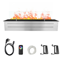 Cheminée électrique à flamme artificielle 3D, simulation de flamme de feu à vapeur d'eau, 180 cm, 72 pouces, fausse flamme LED