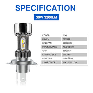 MOTOLED bombillo les moto luces para moto faro AC DC 8V 80V 3570CSP H6 Ba20d H4 - Product Image 2
