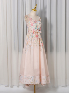 New Women's <b>Strapless</b> Sleeveless Printed <b>Dress</b> with Tie Design - Product Image 4