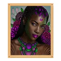 2019 Hot Koop Kleurrijke Afrikaanse Vrouwen Bijzonder Mooie Diamant Schilderijen Zijn Volledig Ingericht Op De Veranda