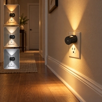 LOHAS 3CCT Mini Veilleuses Ambre-3000K-5000K avec Capteur Crépusculaire, Projecteur Lampe de Chevet pour Salle de Bain et Escaliers