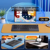 Keyboard dan Mouse Nirkabel Set Komputer Mini Lipat Portabel Berkualitas Tinggi untuk Gaming