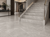 Dalles de marbre gris Tundra pour carreaux découpés sur mesure, plans de travail de cuisine, comptoirs de salle de bain, escaliers, dessus de meubles de salle de bain, carreaux de sol